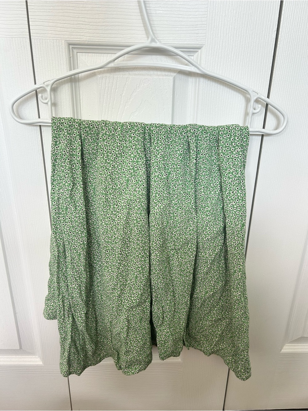 H&M Green Floral Print Midi Skirt